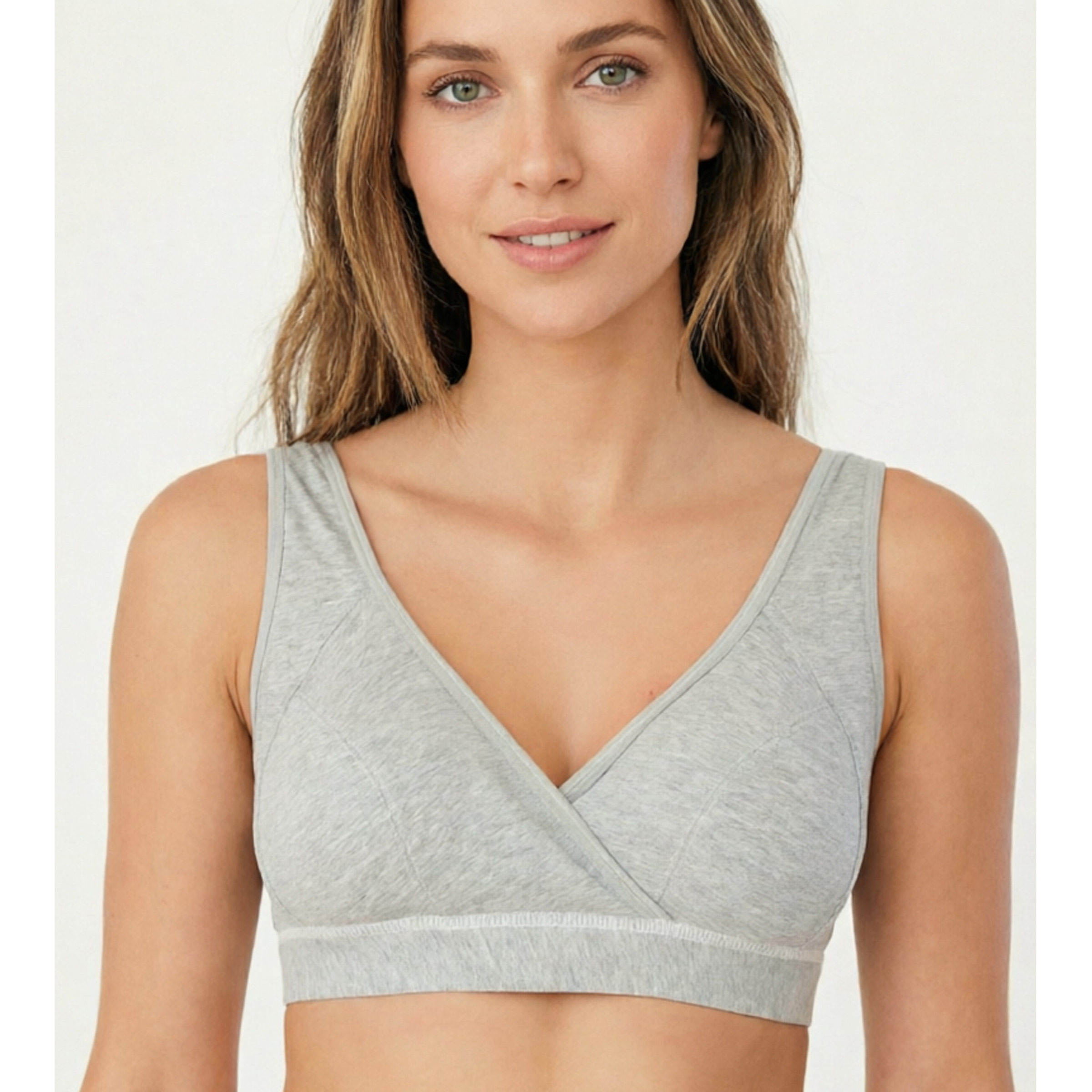 Nursing Bra Clip - Comfortabele draadloze voedingsbeha van ademend katoen,