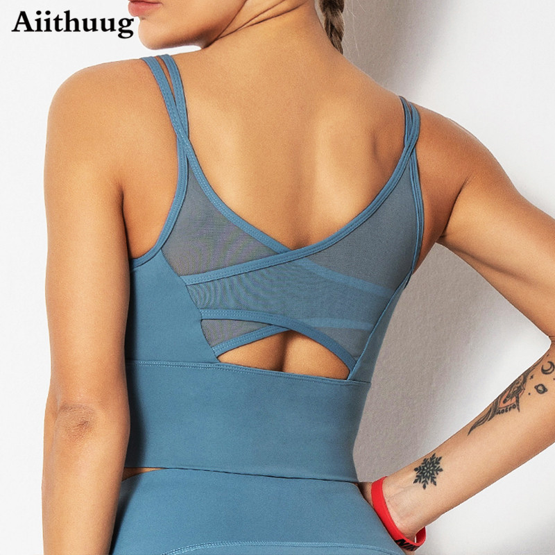 Sports Bra Racerback - Aiithuug Yoga Bh Fitness Shirts Running