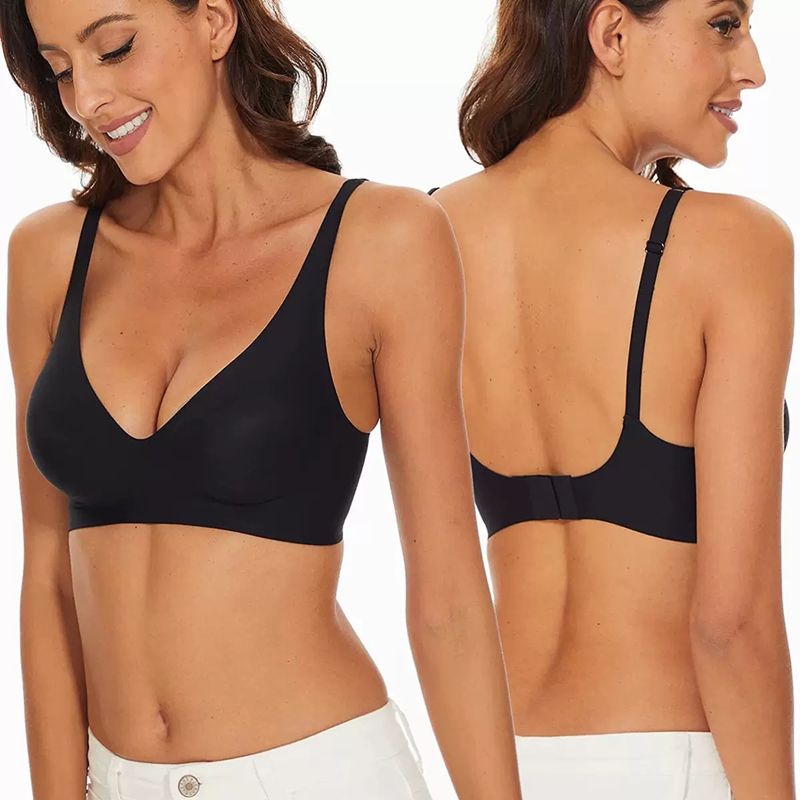 Sexy naadloze jelly bh S-4XL H - Plunge Bra Push Up recensie en prijs