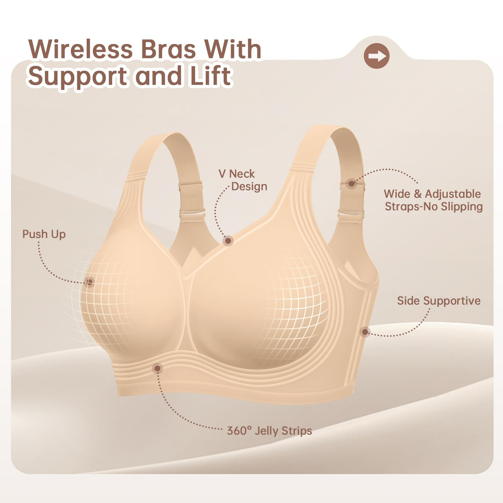 Plus Size Wireless BH voor vro - Underwire Bra Padded recensie en prijs