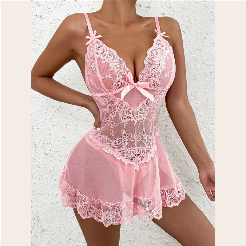 Sexy kant babydoll jurkje met  - Sheer Mesh Bra recensie en prijs