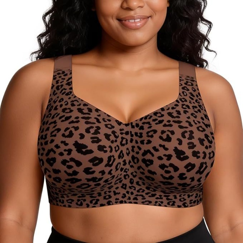 Leopard Jelly-bh's Geen beugel - Plunge Bra Push Up recensie en prijs