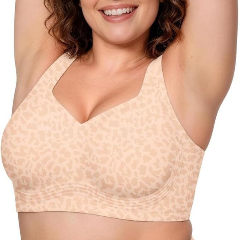 Leopard Jelly-bh's Geen beugel - Plunge Bra Push Up recensie en prijs