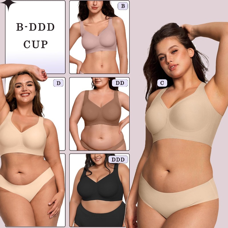 Plus Size Wireless Jelly BH Da - Plunge Bra Push Up recensie en prijs