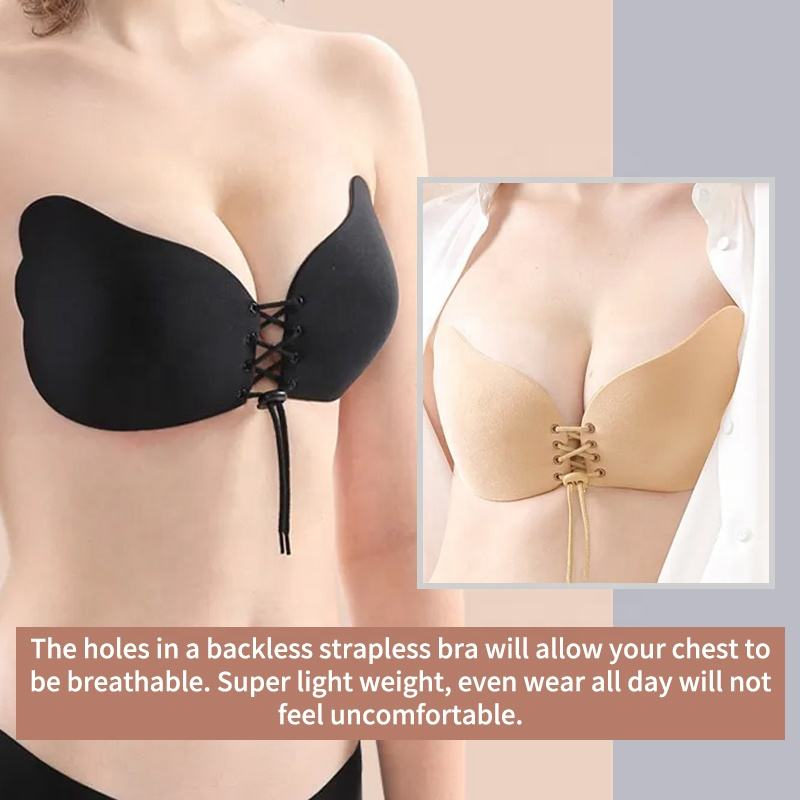 Vleugelvormige, nude, straples - Strapless Bra Adhesive recensie en prijs