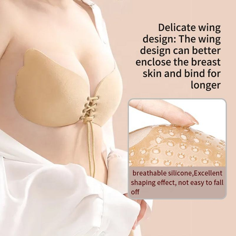 Vleugelvormige, nude, straples - Strapless Bra Adhesive recensie en prijs