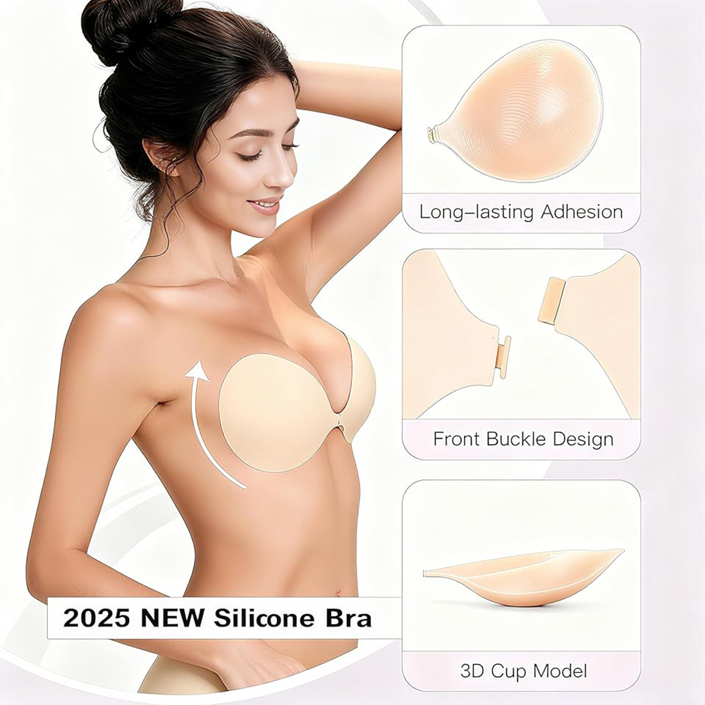 Zelfklevende siliconen bh's zo - Backless Bra Sticky recensie en prijs