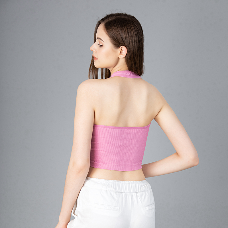 Halter-hals Tops Vrouwen Sexy  - T Shirt Bra Seamless recensie en prijs