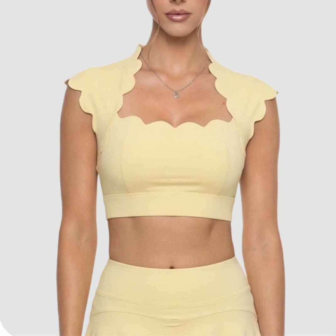 Sportbeha met golvende rand vo - Sports Bra Racerback recensie en prijs