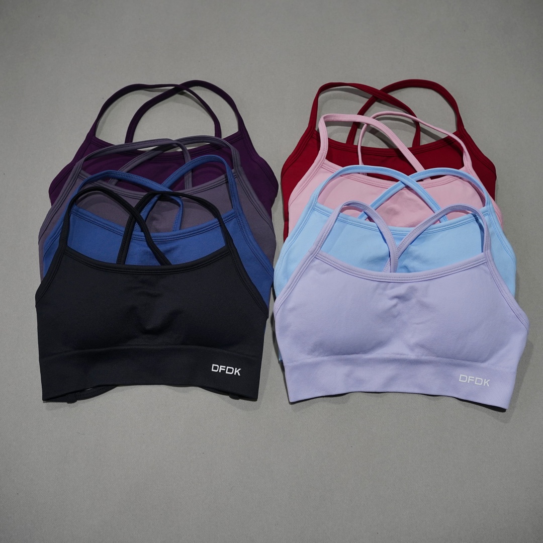 DFDK Geribbelde naadloze yoga- - Plunge Bra Push Up recensie en prijs